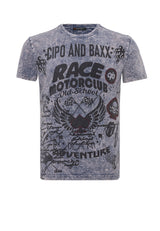 CT800-Mężczyźni T-Shirt z okrągłym dekoltem – Wash & Adler-Print