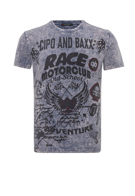 CT800-Mężczyźni T-Shirt z okrągłym dekoltem – Wash & Adler-Print