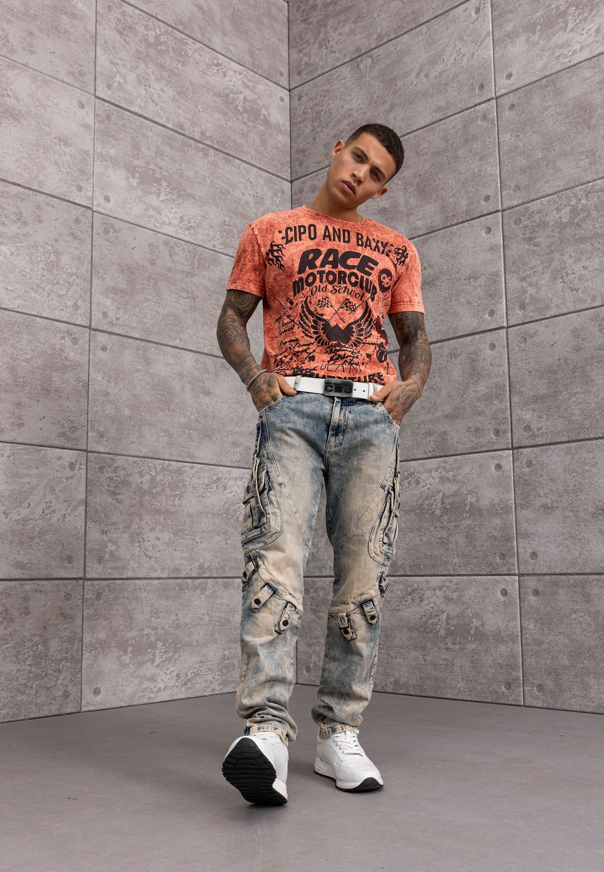 CT800-Mężczyźni T-Shirt z okrągłym dekoltem – Wash & Adler-Print