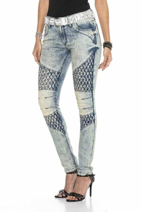 WD410 Slim-Fit Dames jeans in moderne Look met Skinny-Fit