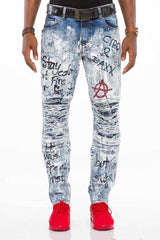 CD498 Men's Slim-Fit jeans in the cool destroyed look