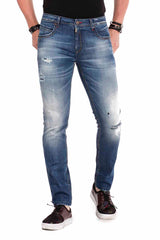 CD475 men's comfortable jeans in the Destroyed look Slim Fit