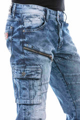 CD679 bequeme Jeans in trendiger Used-Optik