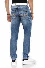 CD622 Men Straight Fit-Jeans with cool washing