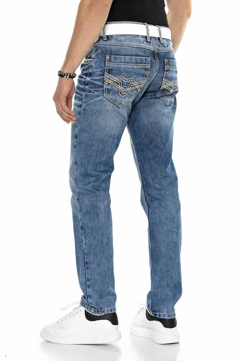 CD622 Men Straight Fit-Jeans with cool washing