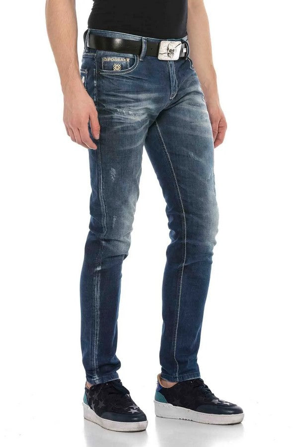 CD544 Comfortable Men's Jeans in a causal Regular Fit-Cut