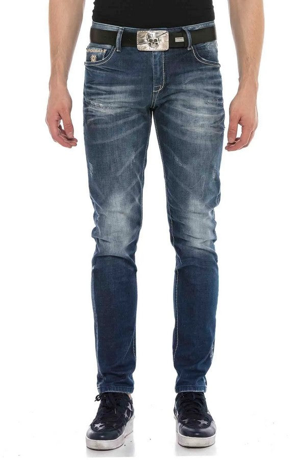 CD544 Comfortable Men's Jeans in a causal Regular Fit-Cut