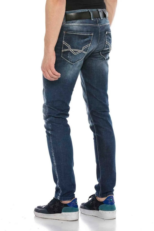 CD544 Comfortable Men's Jeans in a causal Regular Fit-Cut