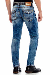 CD434 Men Slim-Fit-Jeans with button pockets in regular fit