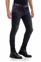 CD426 Herren bequeme Jeans mit Nietendetails