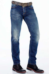 CD331 Herren bequeme Jeans mit dezenter Waschung Straight Fit