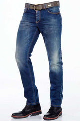 CD331 Herren bequeme Jeans mit dezenter Waschung Straight Fit