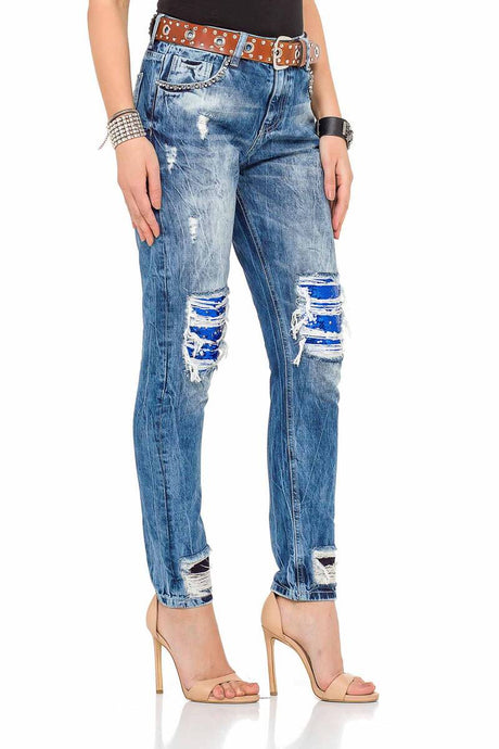 WD305 Damen Röhrenjeans mit Boyfriend-Cut