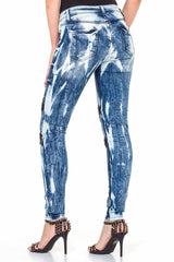 WD368 Women's Rohrenjeans with fashionable embroidery