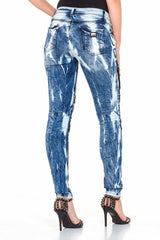 WD368 Women's Rohrenjeans with fashionable embroidery