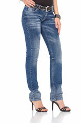 WD364 Women Comfortable Jeans with a trendy bootcut