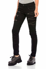 WD373 Slim-Fit Dames Jeans met opvallende Details in Skinny Fit