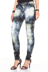 WD372 women Slim-Fit jeans with modern batik washing