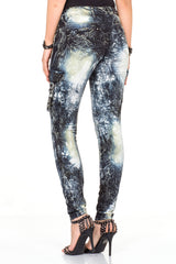 WD372 women Slim-Fit jeans with modern batik washing