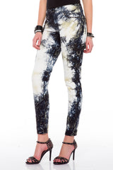 WD372 women Slim-Fit jeans with modern batik washing