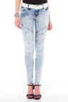 WD367 women Slim-Fit jeans in a fashionable slim-fit cut