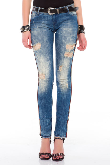 WD369 Slim-Fit Dames Jeans in een modieuze Slim-Fit-Snit