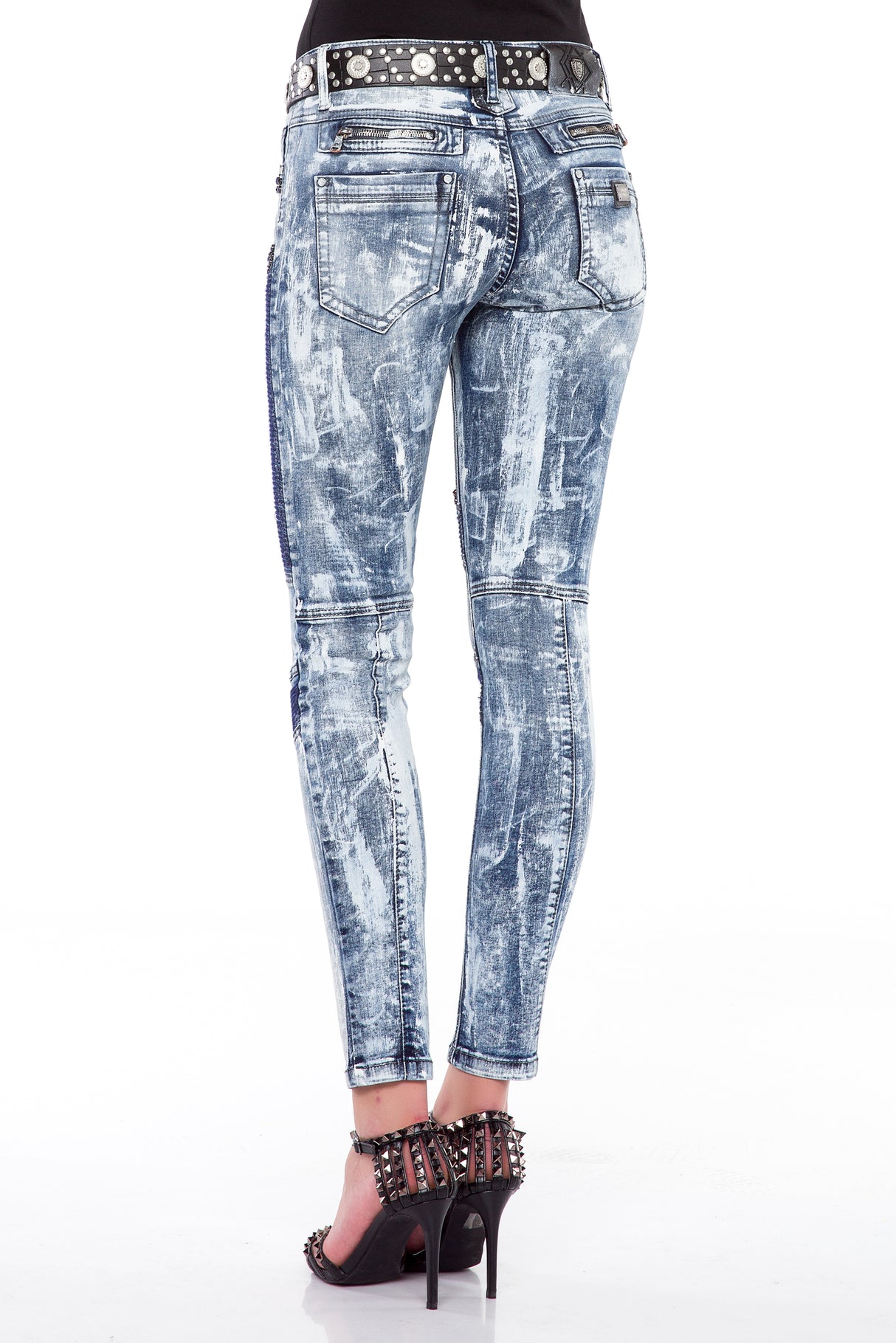 WD374 Jeans skinny da donna