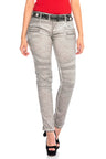 WD340 Women Slim-Fit Jeans with trendy tendrils in Straight Fit