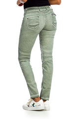 WD340 Women Slim-Fit Jeans with trendy tendrils in Straight Fit