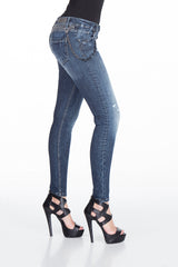 WD315 Women Jeans cómodos con corte flaco de ajuste