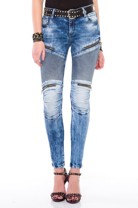 WD365 Slim-Fit Dames Jeans in een moderne Biker-Style