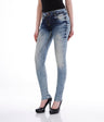 WD206 women Slim-Fit jeans with stylish, torn details