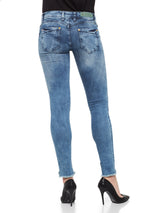 WD312 Women's Slim-Fit jeans with stylish embroidery details in Skinny Fit