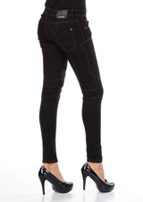 WD255A Slim-Fit Dames Jeans in een Biker-stijl