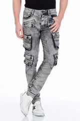CD429 jeansy męskie Slim-Fit z kieszeniami