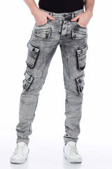CD429 jeansy męskie Slim-Fit z kieszeniami