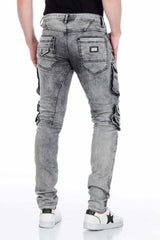 CD429 jeansy męskie Slim-Fit z kieszeniami
