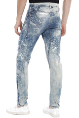 CD255 jeans confortables pour hommes avec des spots de couleurs cools