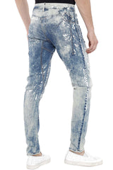 CD255 jeans confortables pour hommes avec des spots de couleurs cools
