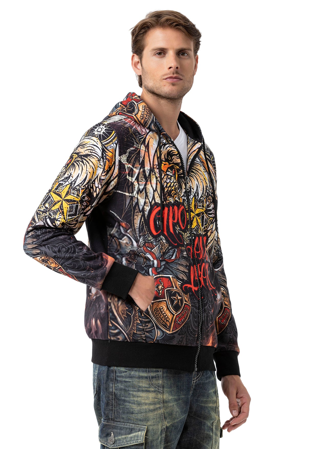 CL574 MEN'S HOODIE SWEATJACKET