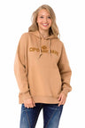 WL334 women hooded sweatshirt with a trendy brand embroidery