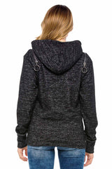 WL204 Sudadera con hombros abiertos para mujer