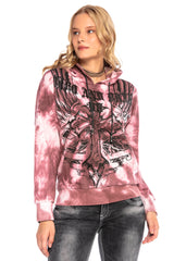 WL230 dames sweatshirt met capuchon met grote opdruk