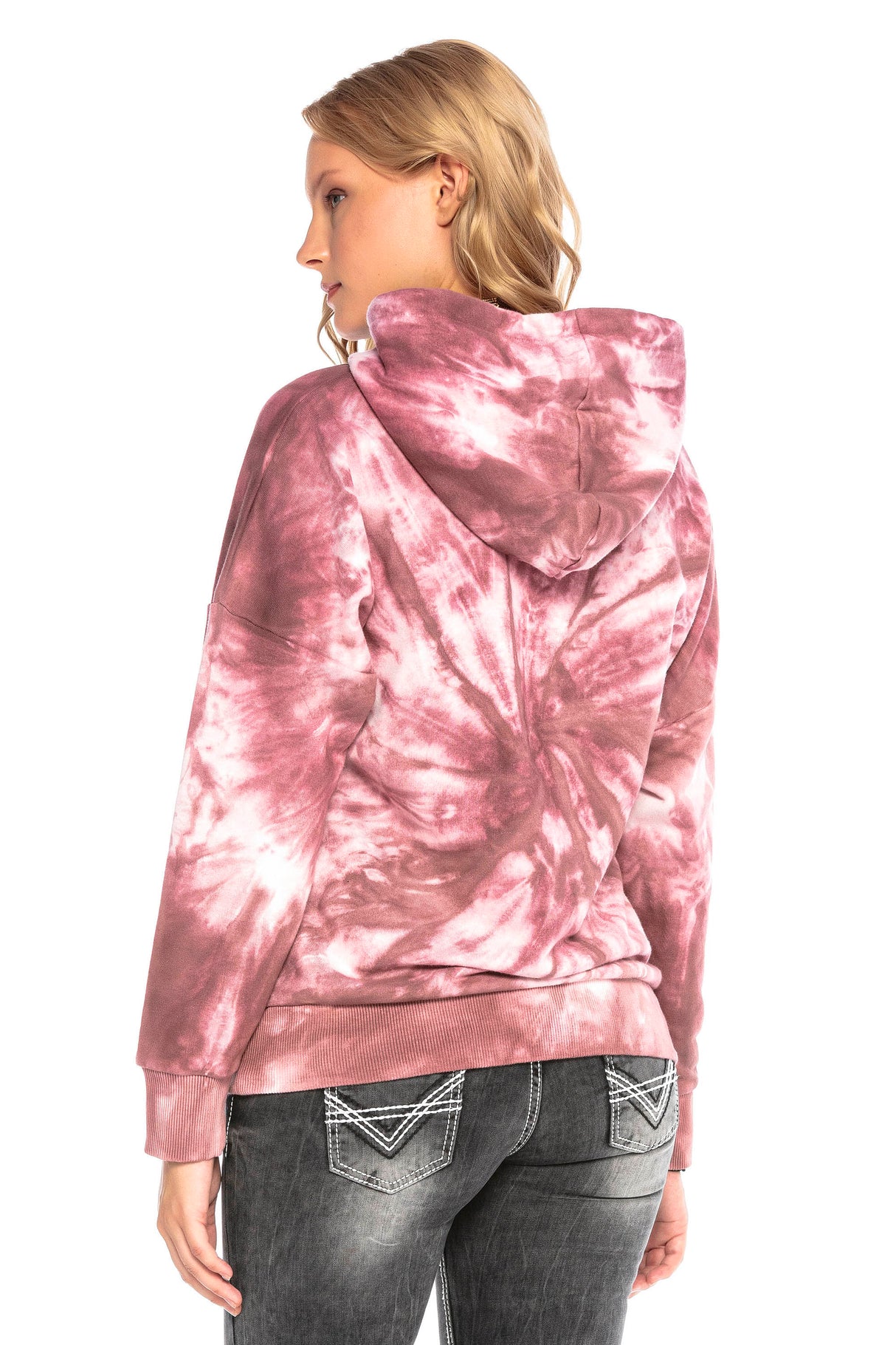 WL230 dames sweatshirt met capuchon met grote opdruk