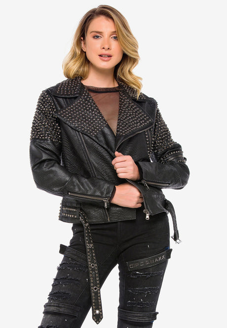 WJ167 women outdoor jacket in the stylish snake skin look