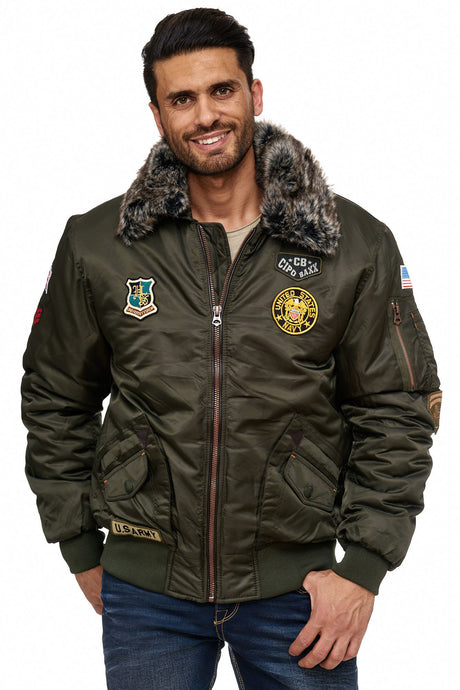 CM108 męska zimowa kurtka zielona