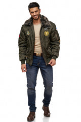 CM108 męska zimowa kurtka zielona