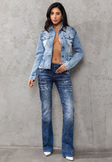 WD530 Dames Jeans met een coole double Waistband