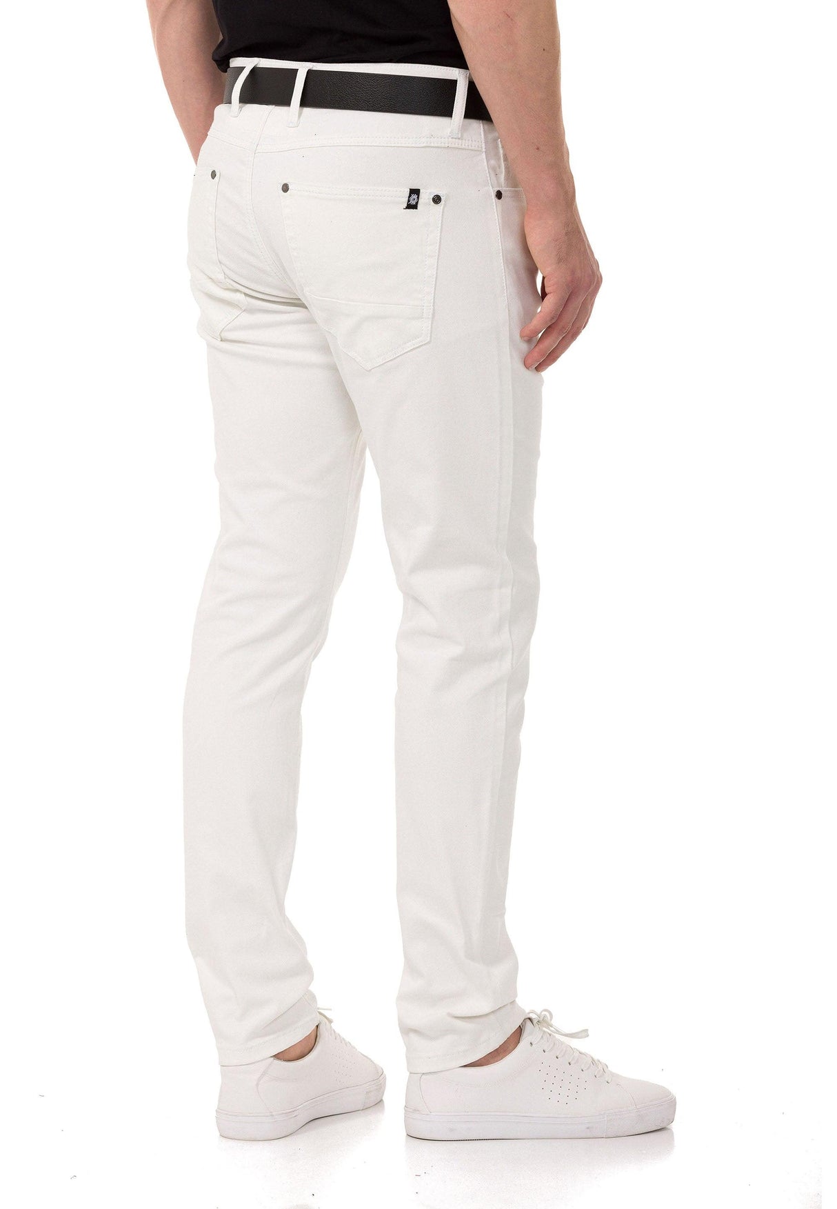 CD820 jeansy o wąskim kroju basic look