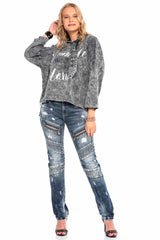 WL263 Maglia donna con look oversize casual